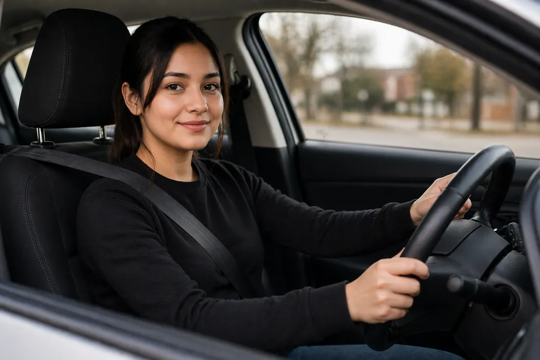 Learner driver in PB Drive car